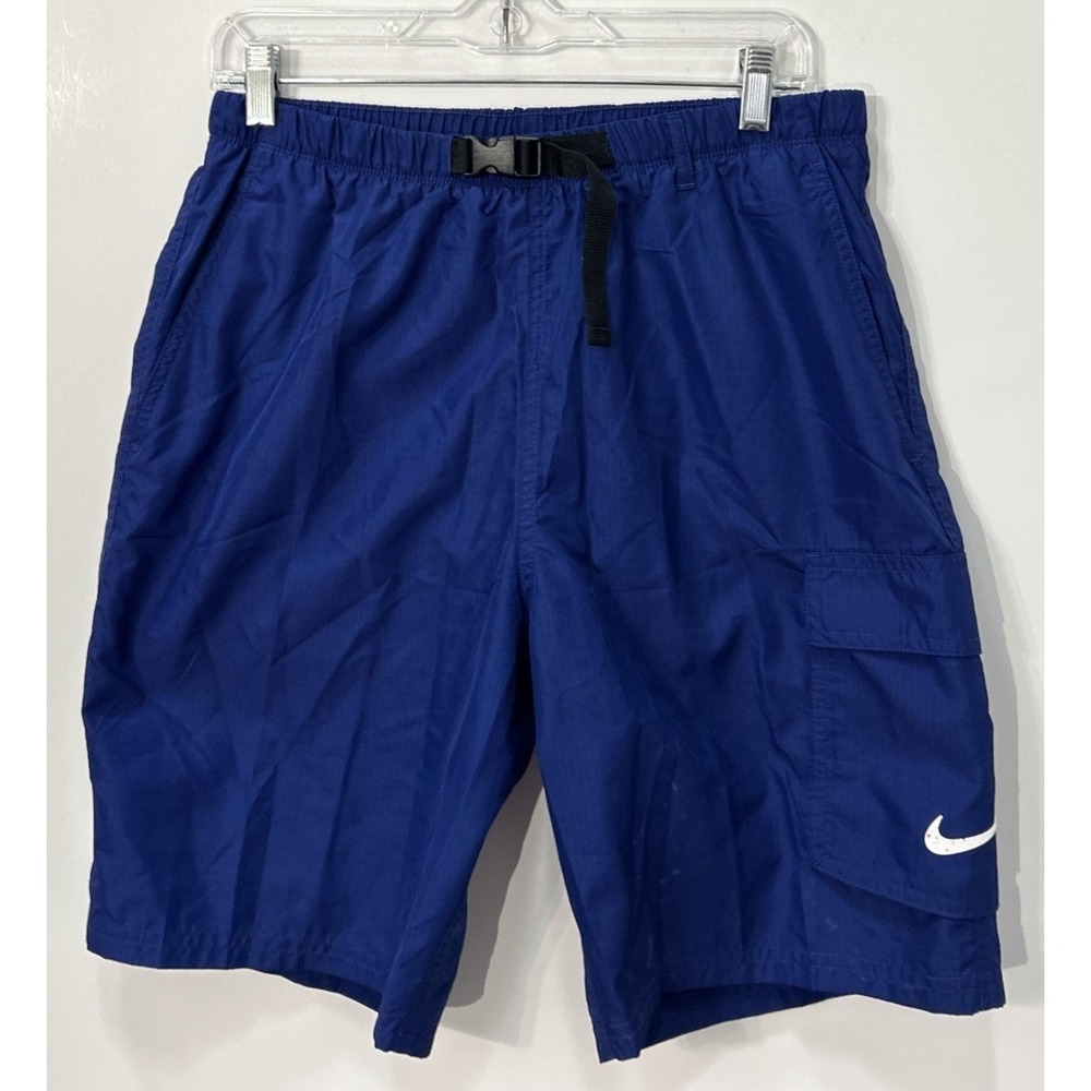 Men's Nike Belted Packable 9" Volley Swim Shorts Cargo Sz Med EC